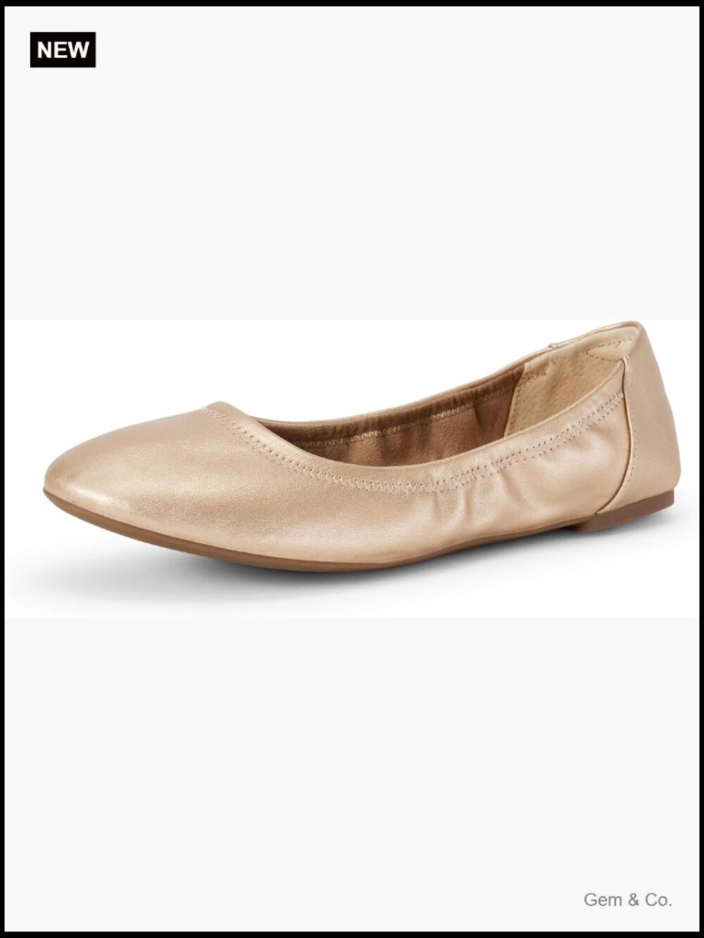 Women's Slip-On Ballet Flats with Memory Foam - Round Toe